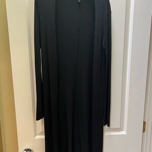 BCBG Max Azria Black Long Sleeve Duster, Size S